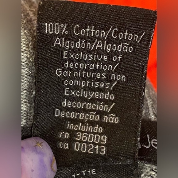 Calvin Klein jeans sweater gray ribbed mens large - Picture 6 of 8